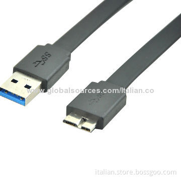 Flat Micro USB3.0 Cable for Samsung Galaxy Mobile Phone